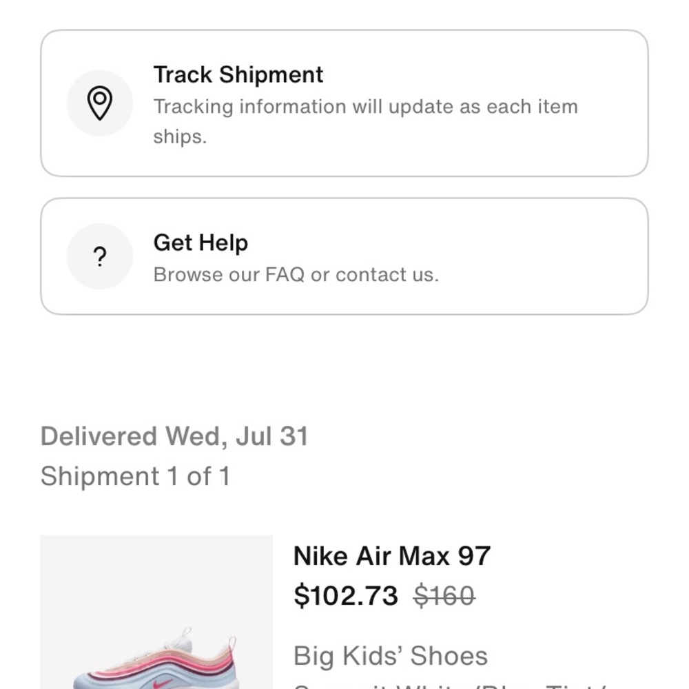 Nike Air Max 97 Kids' Sneakers - White and Red